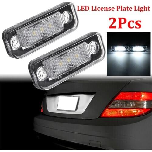 6000K 12V LED License Plate Light Lamp Error Free For Benz W203 5D W211 W219 R171