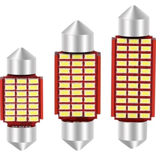 Source factory double pointed led reading light car roof light 3014 31-41mm high brightness license plate lamp