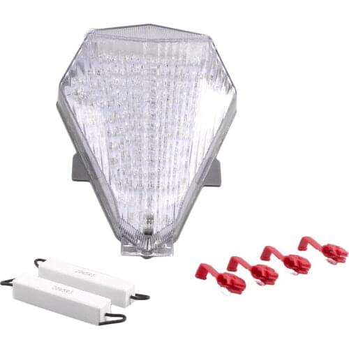 E-Mark Integrated LED cycle Rear Tail Brake Light Turn Signals Lamp Blinker For YAMAHA YZF R6 600 YZF-R6 2006 2007 Taillight