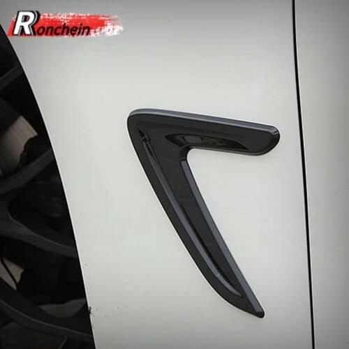 RONCHEIN ABS Flexible Carbon Fiber Side Marker Fender Air Vent Flow Car Stickers for BMW 3 Series F30 F31 2012-2019 Car-styling