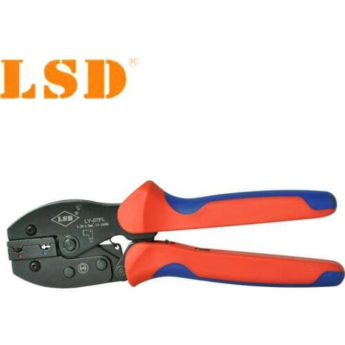 Flag female insulated terminals connector ratchet crimping hand tools 1.25-2.5mm2 electrician crimper pliers LY-07FL