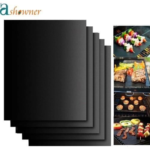 BBQ Grill Mat Barbecue Outdoor Baking Non-stick Pad Reusable Cooking Plate For Party PTFE Grill Mat Accessories 40 * 30cm