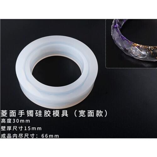 Crystal Epoxy Bangle Diamond Silicone Mold Wide/Fine Bracelet Resin Dried Flower Specimen DIY Handmade Jewelry mould