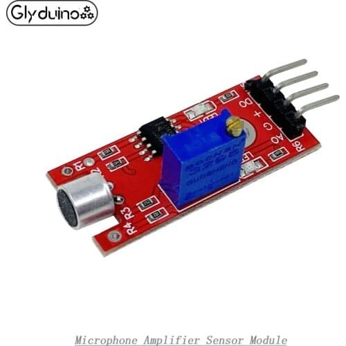 Glyduino Microphone Amplifier High Sensitivity Sound Voice MIC Sensor Module 3.3-5V for Arduino
