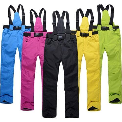 Men and Women Skiing Pants Waterproof High Quality Windproof Warm Snow Trousers Winter Ski Snowboard Pant ladies ski pants