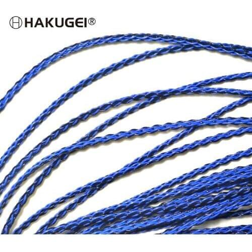 Soft fluorocarbon Litz 6NOCC 8 strands braided fever upgrade headphone cable record line Woven goods 2meters