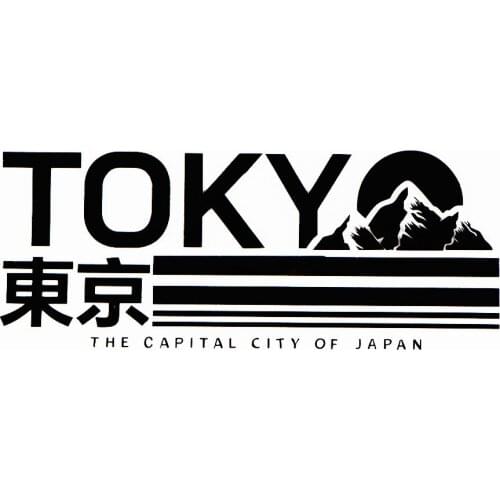 LLY-1103 Personality Car Sticker Tokyo Capital Creative Applique Fashion Body Decoration PVC Waterproof Sunscreen Stickers