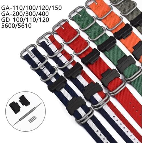 Nylon Camouflage Band Strap for Casio G-Shock GA-110/100/120/150/200/300/400 GD-100/110/120 DW-5600 DW-6900 Bracelet Watchband