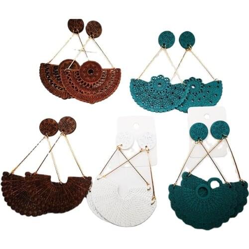 Newest Wooden African Drop Earrings