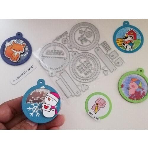 New process design metal cutting printing label combination decoration scrapbook process paper card record printing