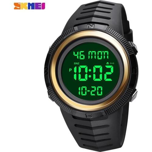 SKMEI 5Bar Waterproof Sport Watches LED Display Men Digital Wristwatch Male Clock Chrono Count Down Calendar Relogio Masculino