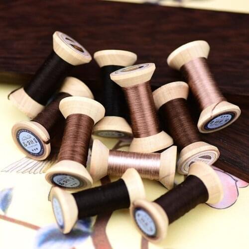Dark brown embroidery thread / silk thread / embroidery thread shaft / 20 meters each spool / handmade embroidery