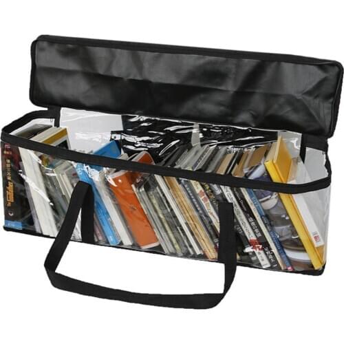Waterproof Large Capacity Clear Storage Bag for DVD Book Removable Bookshelf#1
