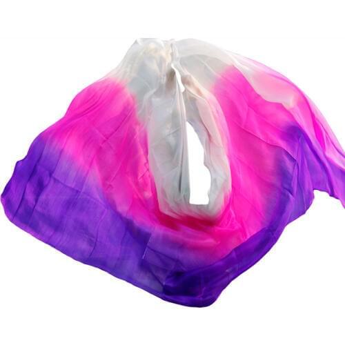 Belly dance veils 100% silk veils handmade gradual color veils can be customized