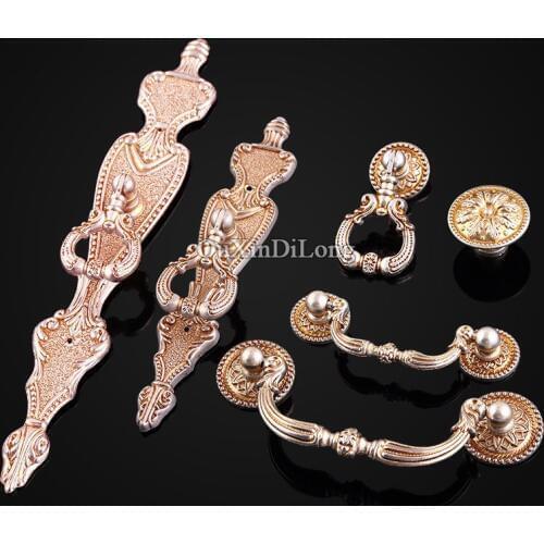 High Quality 10PCS Zinc Alloy Furniture Handles European Antique Drawer Wardrobe Cupboard Kitchen Cabinet Pull Handles and Knobs
