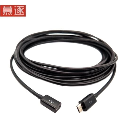 Long plug High Quality 1m Micro USB 2.0 B 5pin Male to Female M/F Extension Charging Data Charger Lead Extender Cable 0.1m to 1