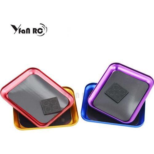 1pcs Electronics Repairing Hand Tool Plate Trays Aluminum Alloy Screw Tray with Magnetic for RC Model Phone Repair F111A
