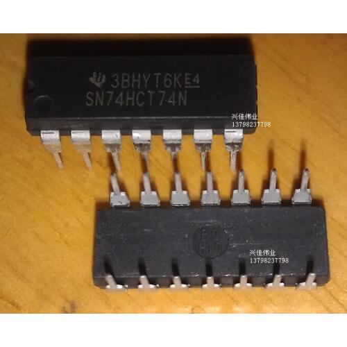 10PCS The new line package SN74HCT74N DIP14 Quad 2-Input Positive OR gate compatible 74HCT74N