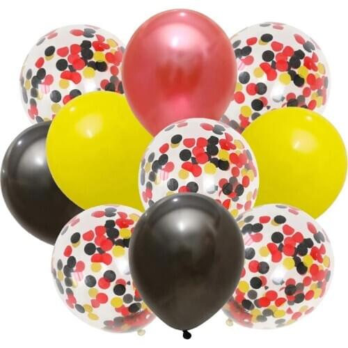 10pcs Mix Rose Gold pink Confetti Balloons Birthday Party Decoration Kids Adult Metallic Balloon Helium Ball Wedding party Decor