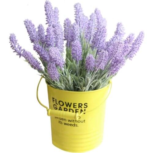2021 New Pattern Bouquet Seven-Piece Flocking Plastic Lavender Simulation Provence Outdoor Party Decoration Palisade Flower
