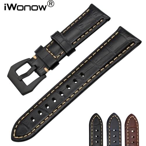 22mm Italy Genuine Calf Leather Watchband for Asus ZenWatch 1 2 Men WI500Q/501Q LG G Watch Urbane Vector Watch Band Wrist Strap