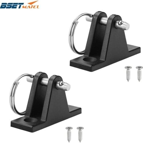 2X Kayak Canoe Dinghy Nylon Deck Hinge Mount with Quick Release Pin Bimini Top Fitting Boat Cover Bimini Sprayhood Canopy