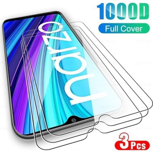 3Pcs Tempered Protector Glass For Oppo Realme C25 Narzo 30A On Realmy C A 30 25 Narzo30 Protective Clear Phone HD Safety Screen