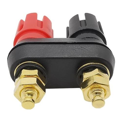 4mm Double Banana Speaker Plug Jack Couple Binding Post Connectors 4mm Red Black Dual Plum Terminals Banana Socket