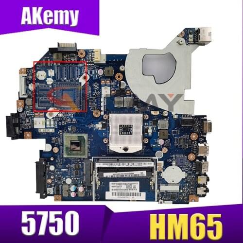 Akemy Laptop motherboard For ACER Aspire 5750 5750G Mainboard P5WE0 LA-6901P MBRFF02005 HM65