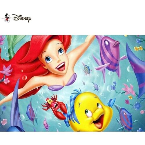 Disney Square/Round Drill 5D DIY Diamond Painting "Cartoon mermaid" Embroidery Cross Stitch Full Rhinestone Decor A30886