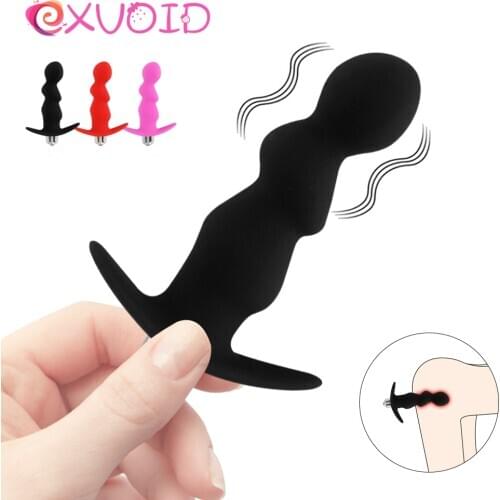 EXVOID Butt Plug for Beginner Anal Beads Silicone Prostate Massager Dildo Anal Plug Vibrator Sex Toys for Women Gay Sex Shop