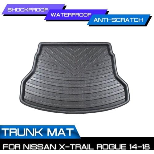 Car Floor Mat Carpet For Nissan X-Trail Rogue 2014 2015 2016 2017 2018 Rear Trunk Anti-mud Cover