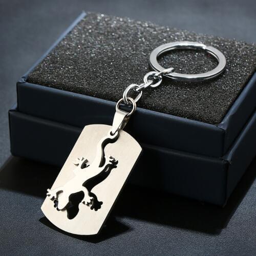 Stainless Steel Gecko Lizard Keychain Gifts Gecko Lizard Key Chain Gecko Lizard Keyring Gifts For Women Jewelry Gifts