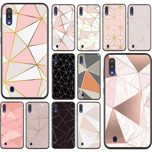Rose Gold Geometry For Samsung Galaxy A90 A80 A70 S A60 A50S A30 S A40 S A2 A20E A20 S A10S A10 E Soft Phone Case