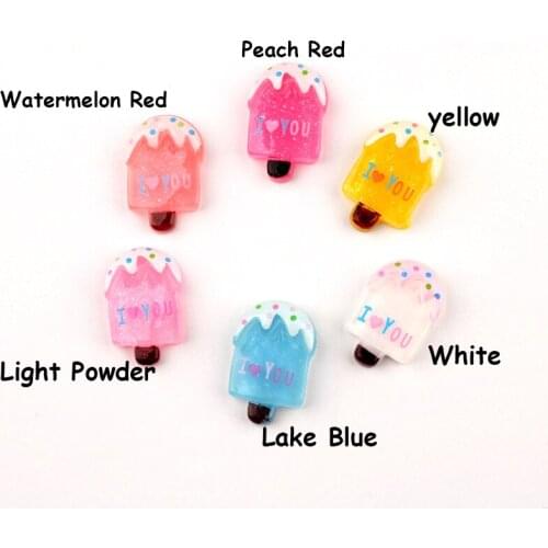 Colored ice cream resin accessories DIY hair clip hair mobile phone case DIY material refrigerator stickers accessories