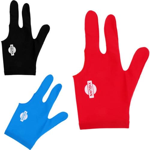 Elastic Snooker Billiard Pool Cue Glove Left Hand 3 Finger - Choice of Colors