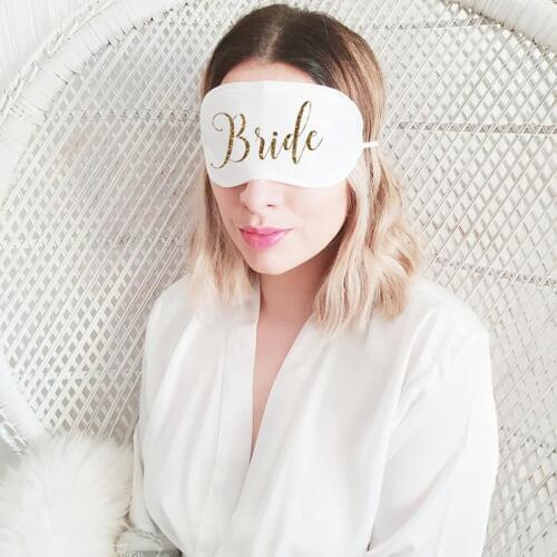 Bride Bridesmaid Robe Slippers Sleep Mask Bathing Suit Gift Bachelorette hen night party bridal shower wedding decoration favor