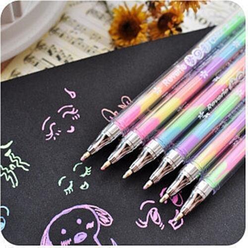 Kawaii Photo Ablum Pen 6 Colors in 1 Watercolor Gel Pen Water Chalk Pen For Photo Albums DIY Diary Scrapbooking Home Decorations