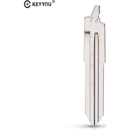 KEYYOU NO. 74 Metal Blank Uncut Flip KD Replacement Car Remote Key Blade Type #74 For Pentium B50 Original Key Blade