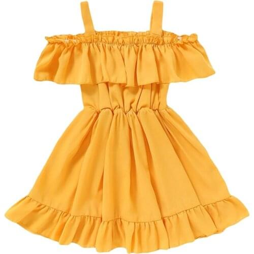 Summer Girls Beach Dress Princess Dresses For Teen Girls Off Shoulder Kids Clothes 1-6 Years Kids Casual Summer Dresses For Girl