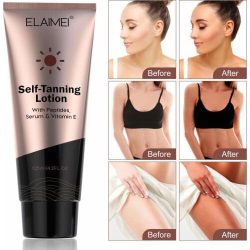 125ml Face Body Self Tanning Lotion Self Tanner Darker Bronzer Beauty Black Cream Long Lasting Bronze Tan Cream Tanning Cream