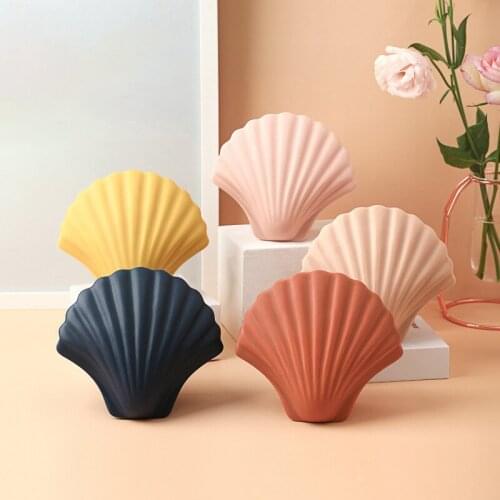 Morandi Color Shell Ceramic Jewelry Box Storage 13CM x 14CM x 8CM