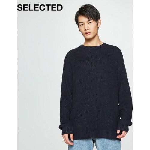 SELECTED Mans Winter New Fashion Wool Knit with Round Collar and Zipper S|420425021