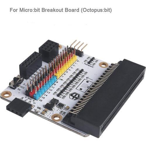 Octopus:bit for BBC Micro:bit Breadboard Adapter Breakout Board, Solve Power Supply Matters Completely Match with Micro:bit Pins