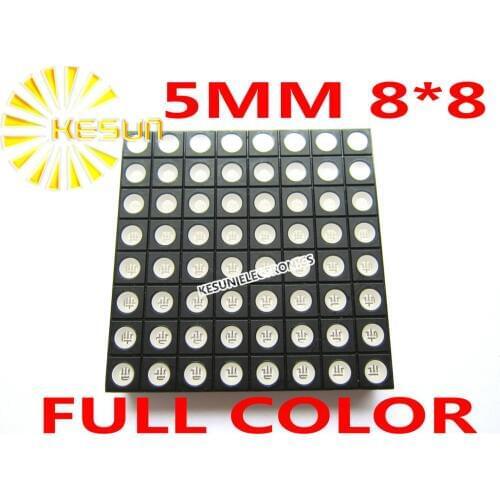 5MM 8X8 RGB Full Color 60*60 LED Dot Matrix Digital Tube Module LED Display Module 2388RGB