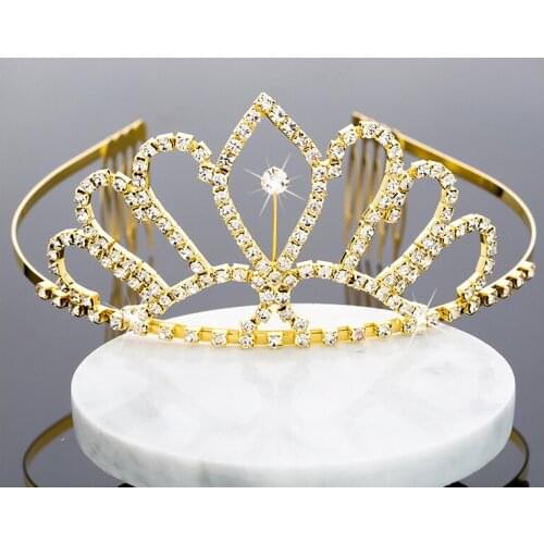 Headband Hair Accessories Bridal Headwear 2021 High-end Fashion New European And American Rhinestone Crown Childrens