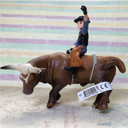 Pvc figure Bullfighter Riding the Bull Athletic Bull Knight Character Animal Model 1:18