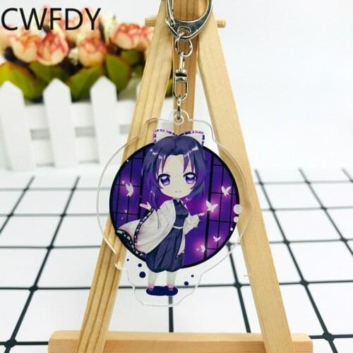 Demon Slayer Kimetsu No Yaiba Keychian For Girls Kamado Tanjirou Nezuko Agatsuma Zenitsu Hashibira Inosuke Arcylic Key Chain