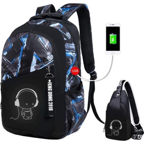 USB Charge School Backpack School Bags For Girls Teenage Waterproof Childrens Backpack Kids Bag Backpack Schoolbag Travel Bag
