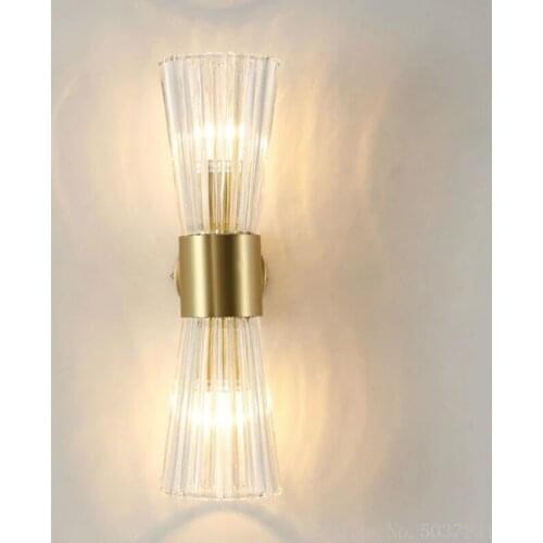 Nordic Post-Modern Wall Lamp Crystal Light Luxury Hotel Bedroom Bedsidelights Living Room Corridor Staircase Wall Hanging Lamp